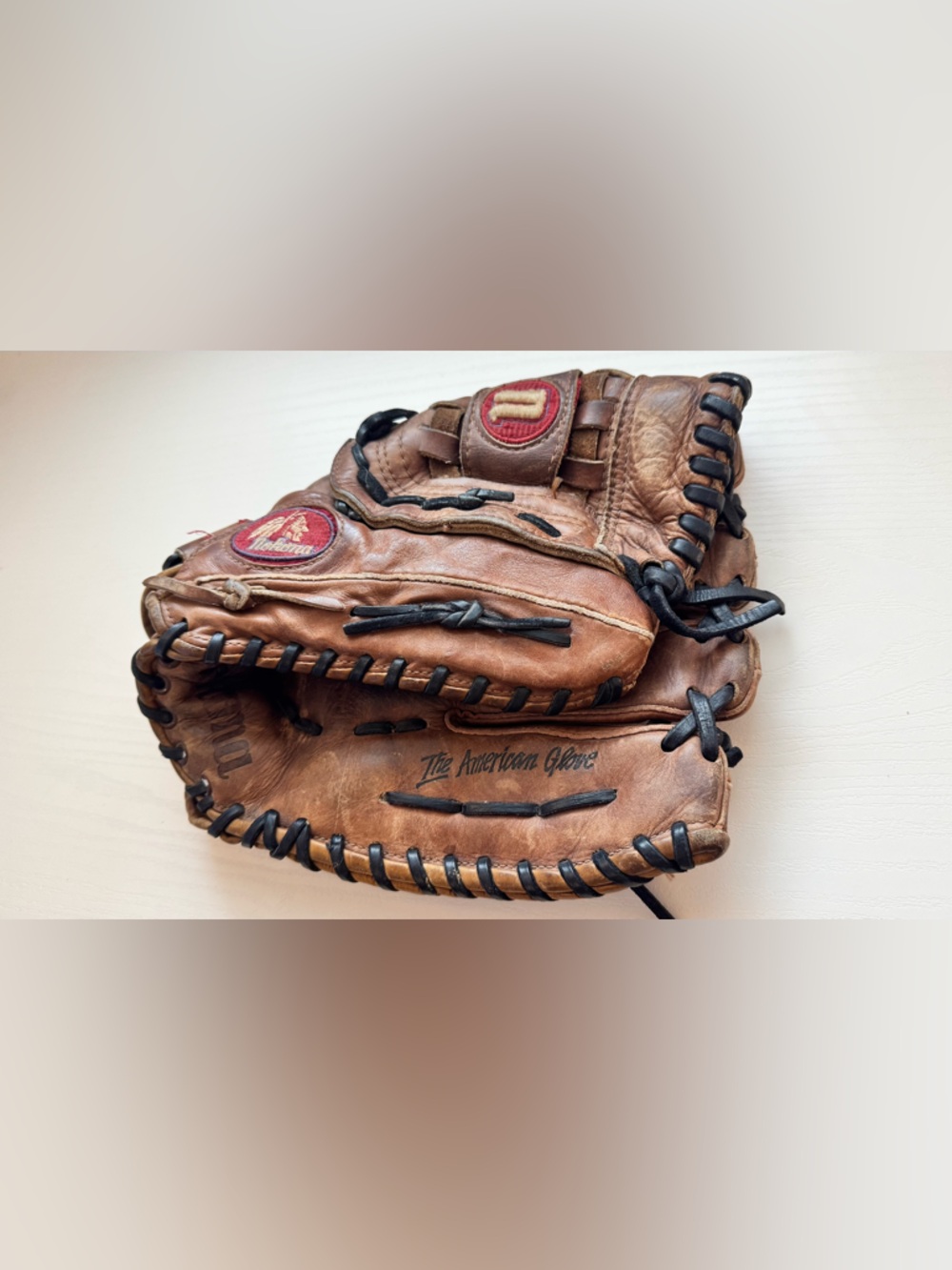 Nokona Vintage Brown Leather Baseball Glove with Black Lacing!